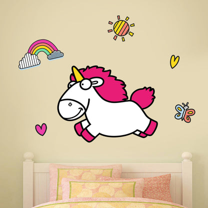 Despicable Me Fluffy Unicorn Wall Sticker