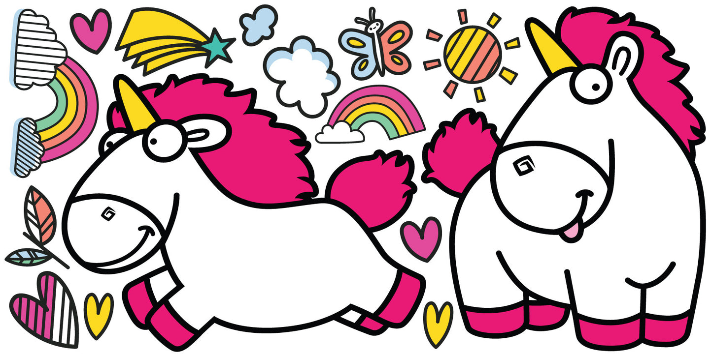 Despicable Me - Fluffy Unicorn Wall Sticker Set