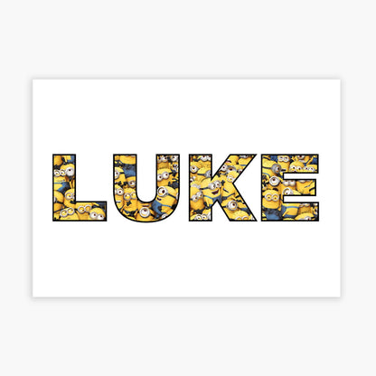 Minions Print - Crowd in Personalised Name
