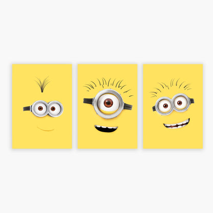 Minions Print - Set of 3 Minion Faces