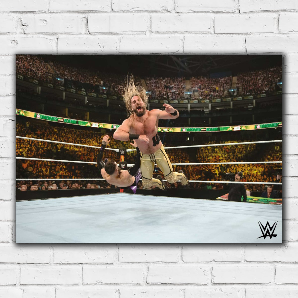 WWE Print - MITB Seth Rollins Action Win Poster