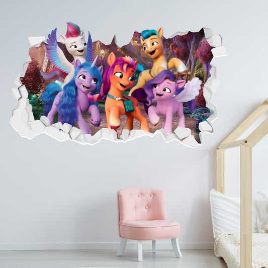 My Little Pony Wall Sticker - A New Generation Group Broken Wall