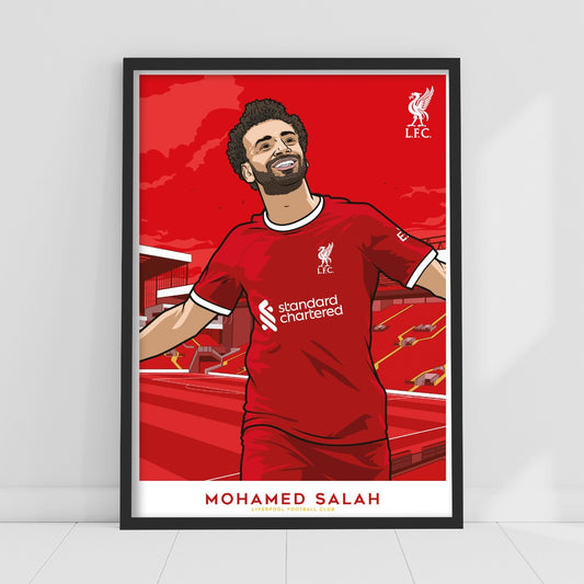 Liverpool FC Print - Mo Salah 23-24 Illustration Poster