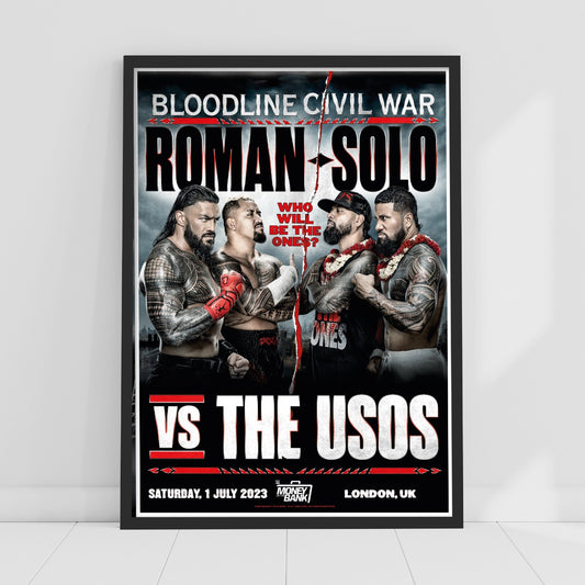 WWE Print - Money in the Bank Bloodline Civil War Poster