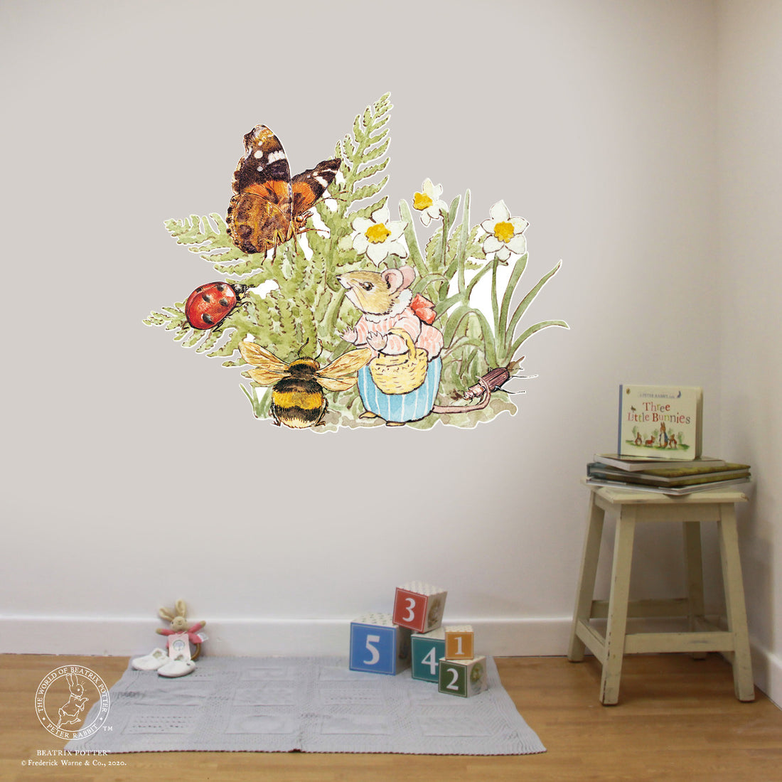 Peter Rabbit Wall Sticker - Mouse Insects Flowers – www.themed.co.uk