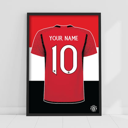 Manchester United FC Print - Personalised 23/24 Shirt Design