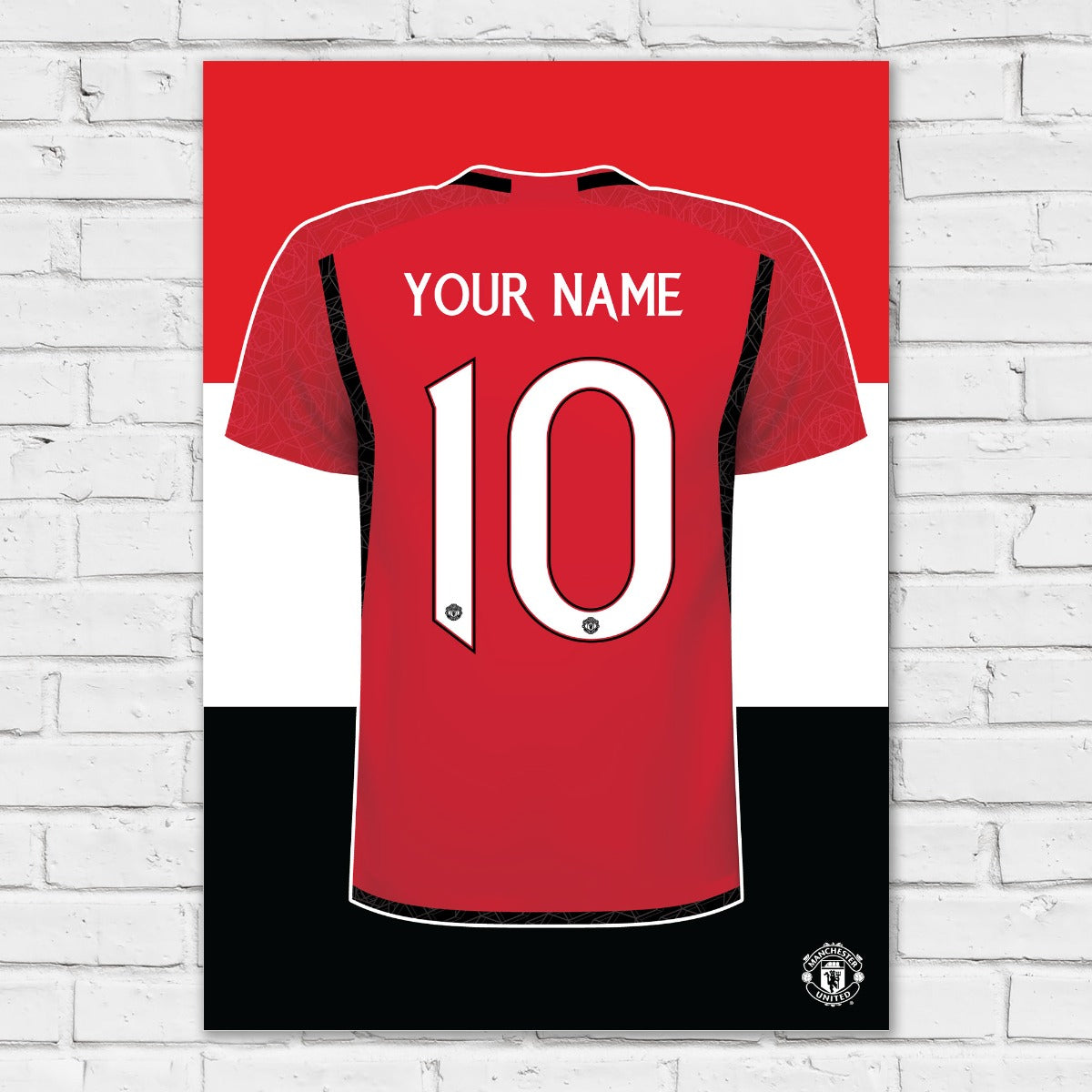 Manchester United FC Print - Personalised 23/24 Shirt Design