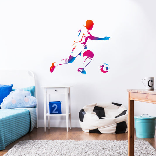 Football White Net Wall Sticker