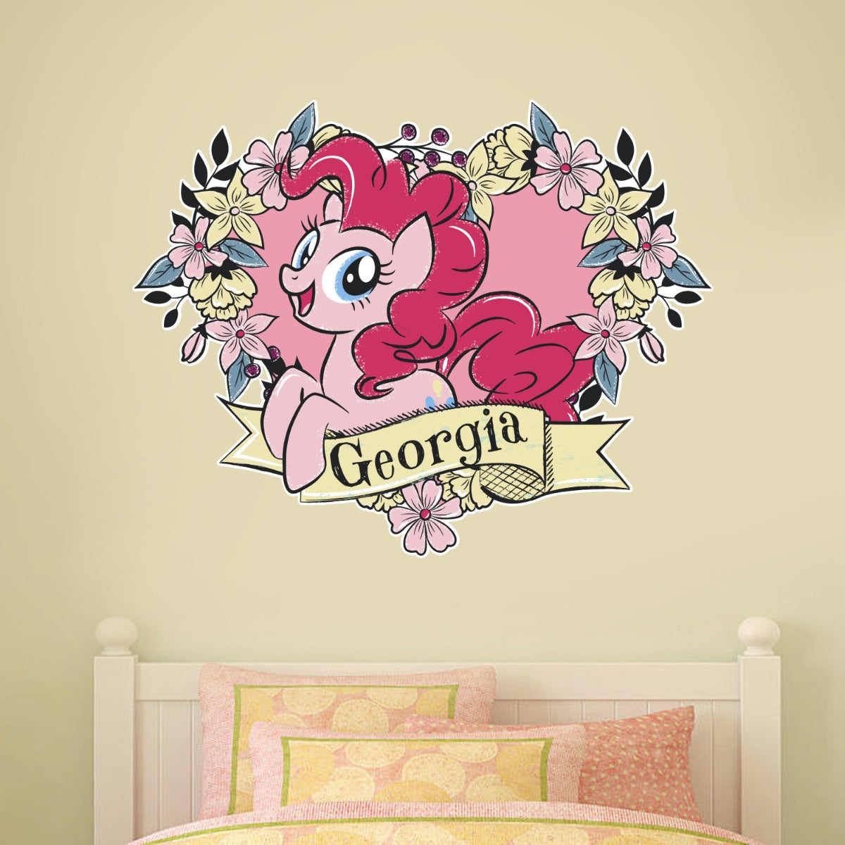 My Little Pony Fairy Forest Flower Heart Personalised Wall Sticker
