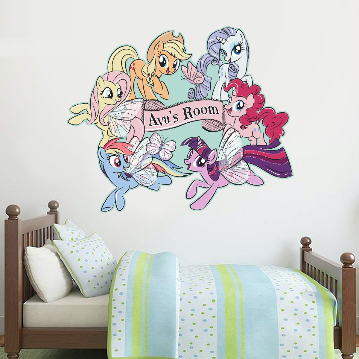 My Little Pony Fairy Forest Group Personalised Wall Sticker