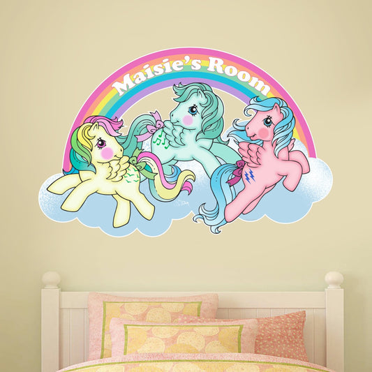 My Little Pony Retro Rainbow Personalised Wall Sticker