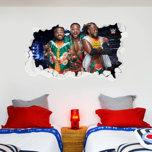 WWE New Day Group Broken Wall Sticker