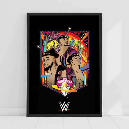 WWE Print - New Day Rainbow Graphic Poster