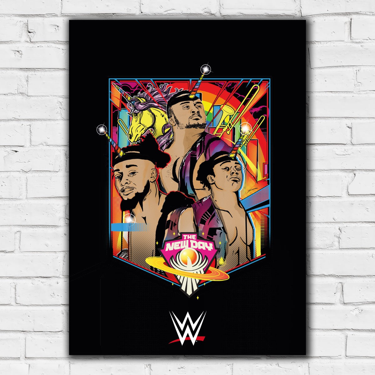 WWE Print - New Day Rainbow Graphic Poster