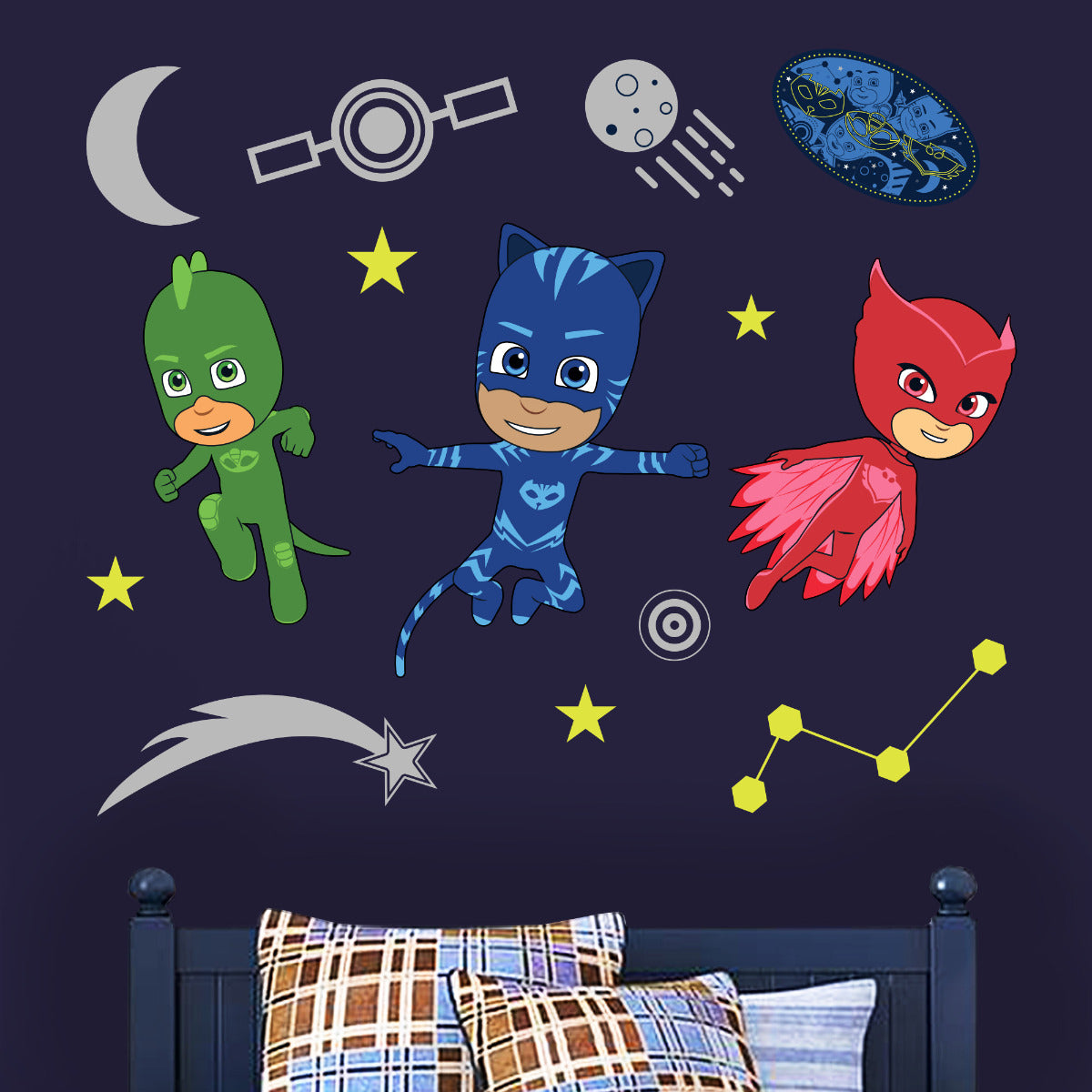 PJ Masks: Night Time Wall Sticker Set