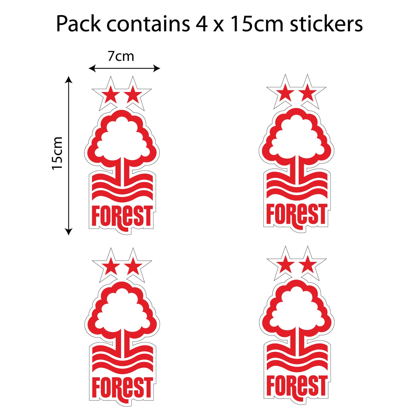 Nottingham Forest Football Club - Car Sticker Pack