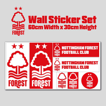 Nottingham Forest FC - Crest & Personalised Name Wall Sticker + Forest Decal Set
