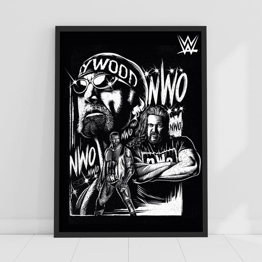 WWE Print - NWO Black and White Graphic Poster