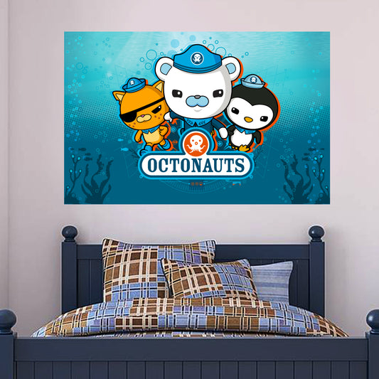 Octonauts Wall Sticker Captain Barnacles Bear Kwazii Kitten and Peso Penguin