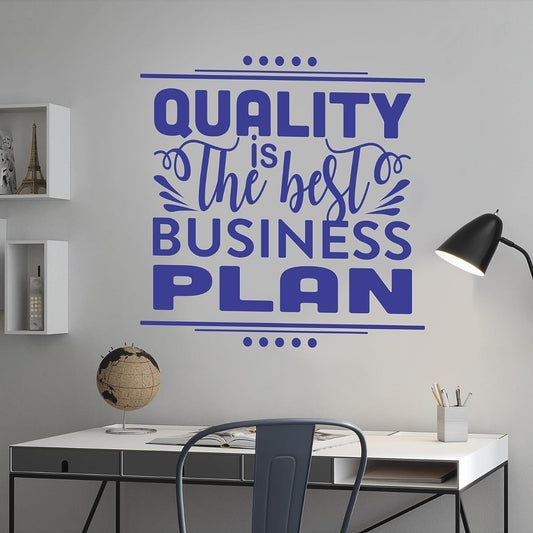 Quality is the Best Business Plan Wall Sticker