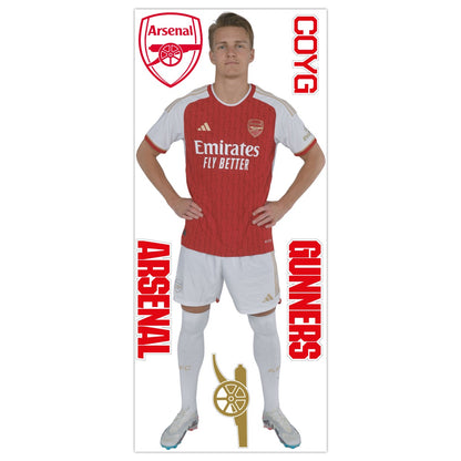 Arsenal FC - Martin Odegaard 23-24 Player Wall Sticker + Gunners Decal Set