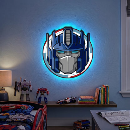 Transformers Optimus Prime LED Backlit Wallpop