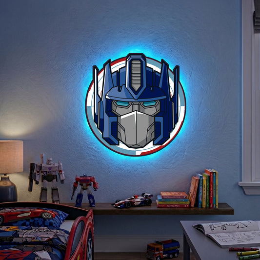 Transformers Optimus Prime LED Backlit Wallpop