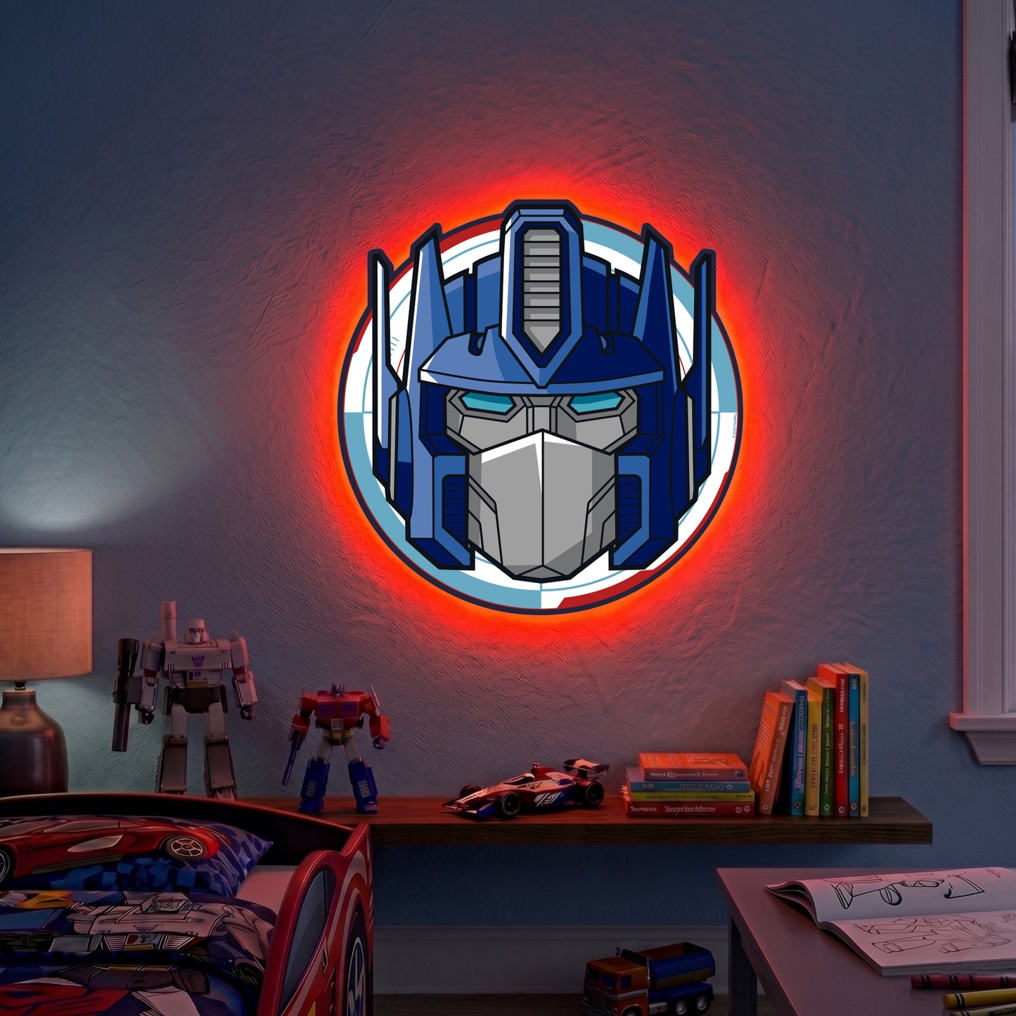 Transformers Optimus Prime LED Backlit Wallpop