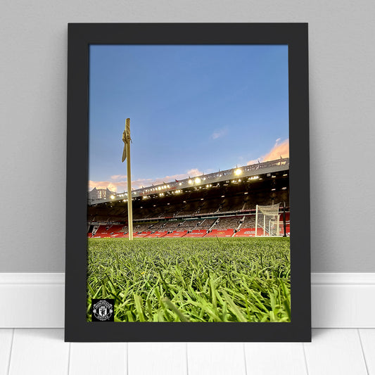 Manchester United Print - Old Trafford Pitchside Shot Design