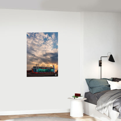 Manchester United Old Trafford Sunset Print