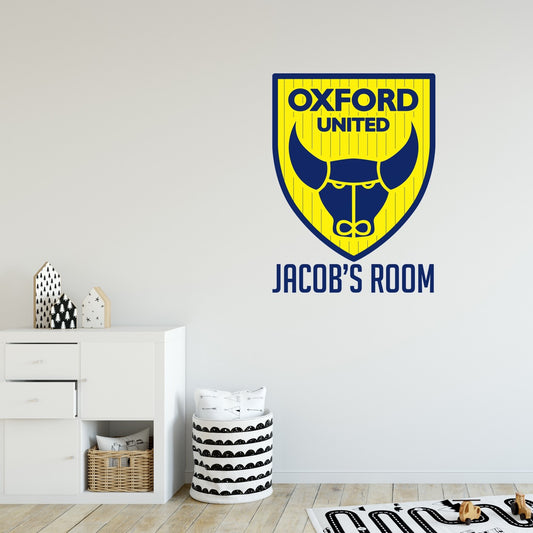 Oxford United Football Club - Crest & Personalised Name Wall Sticker