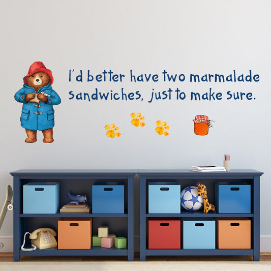 Paddington Bear Paddington Marmalade Quote Wall Sticker 004