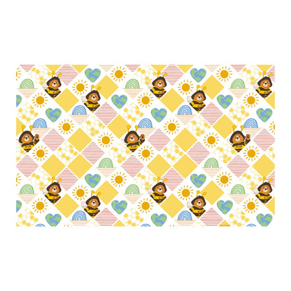 Paddington TV Mural - Bee Pattern Full Wall Mural
