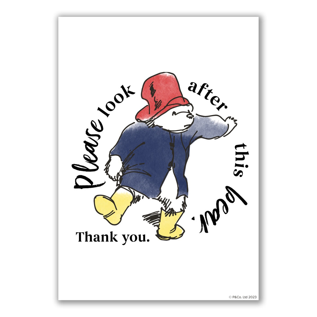 Paddington Bear Classic Print - Please Look After This Bear Wall Art