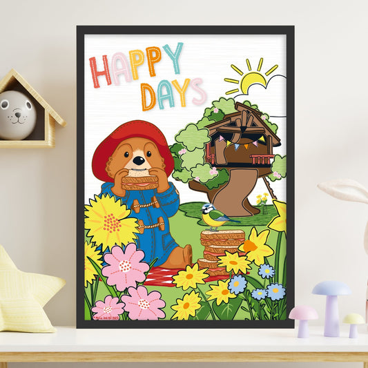 Paddington Bear TV Print- Happy Days Wall Art