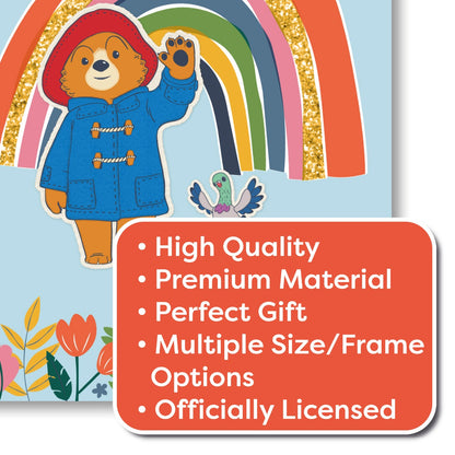 Paddington Bear TV Print- Kind and Polite Rainbow Wall Art