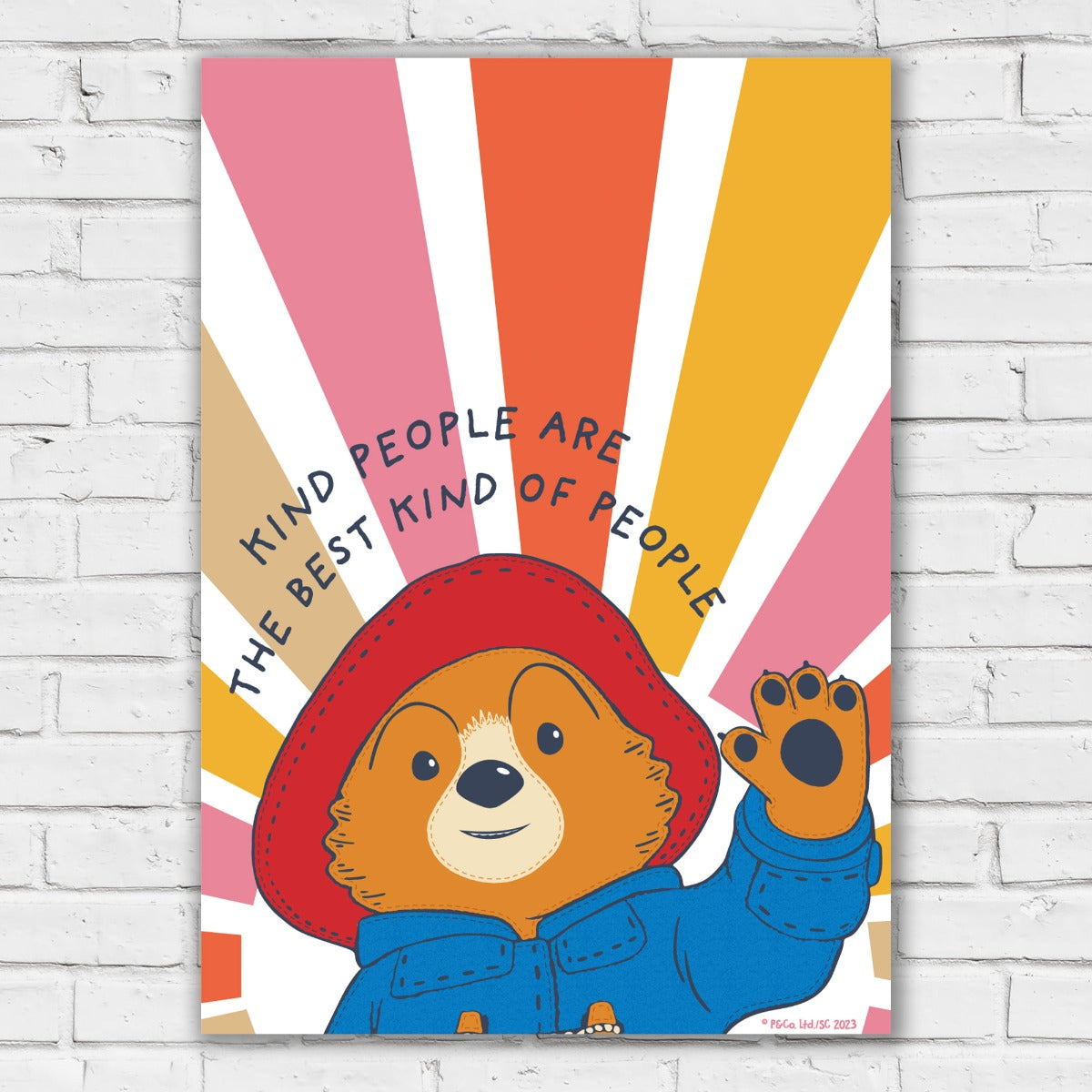 Paddington Bear TV Print- Kind People Quote Wall Art