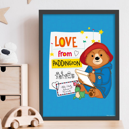 Paddington Bear TV Print- Love From Paddington Letter Wall Art