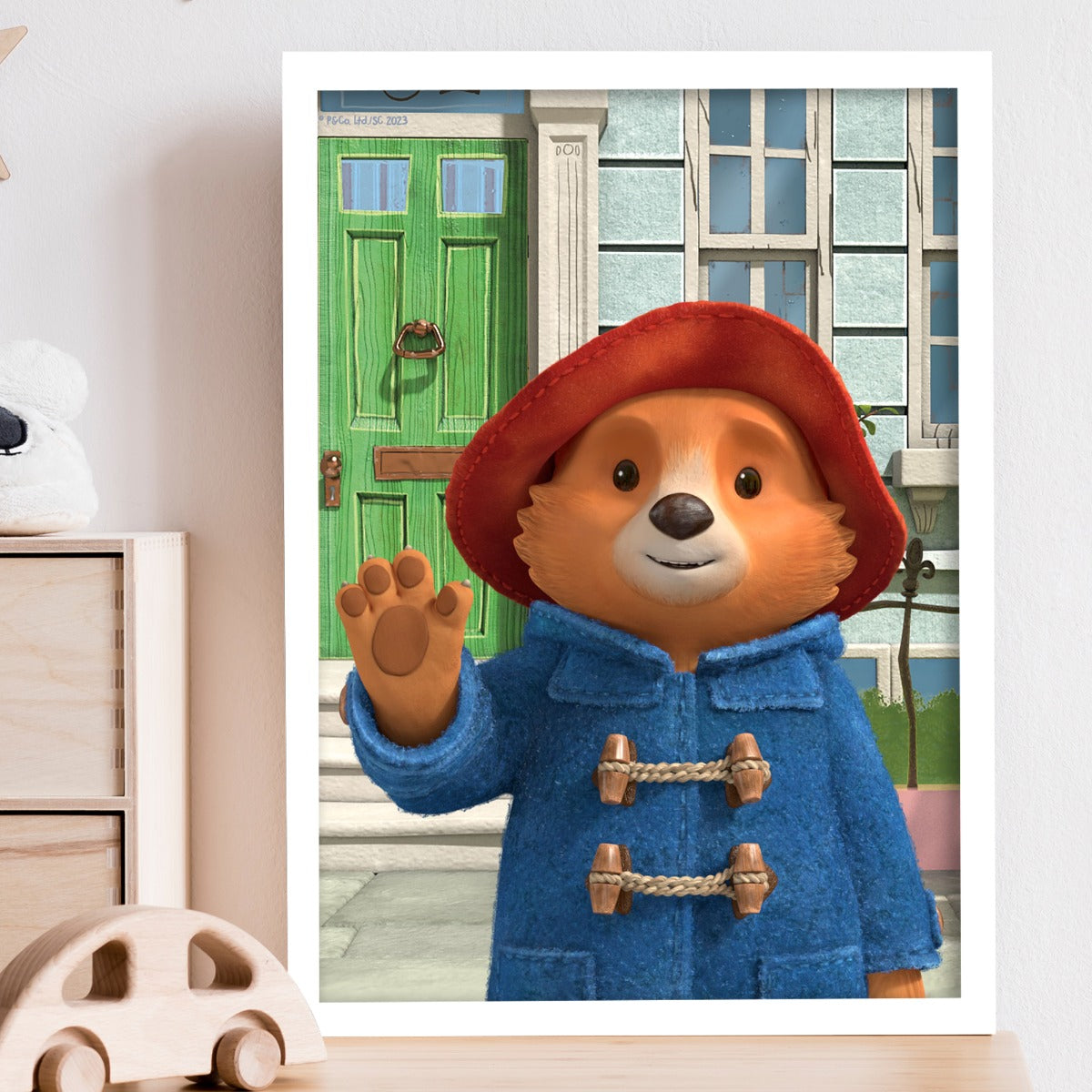 Paddington Bear TV Print - Outside Waving Print Wall Art