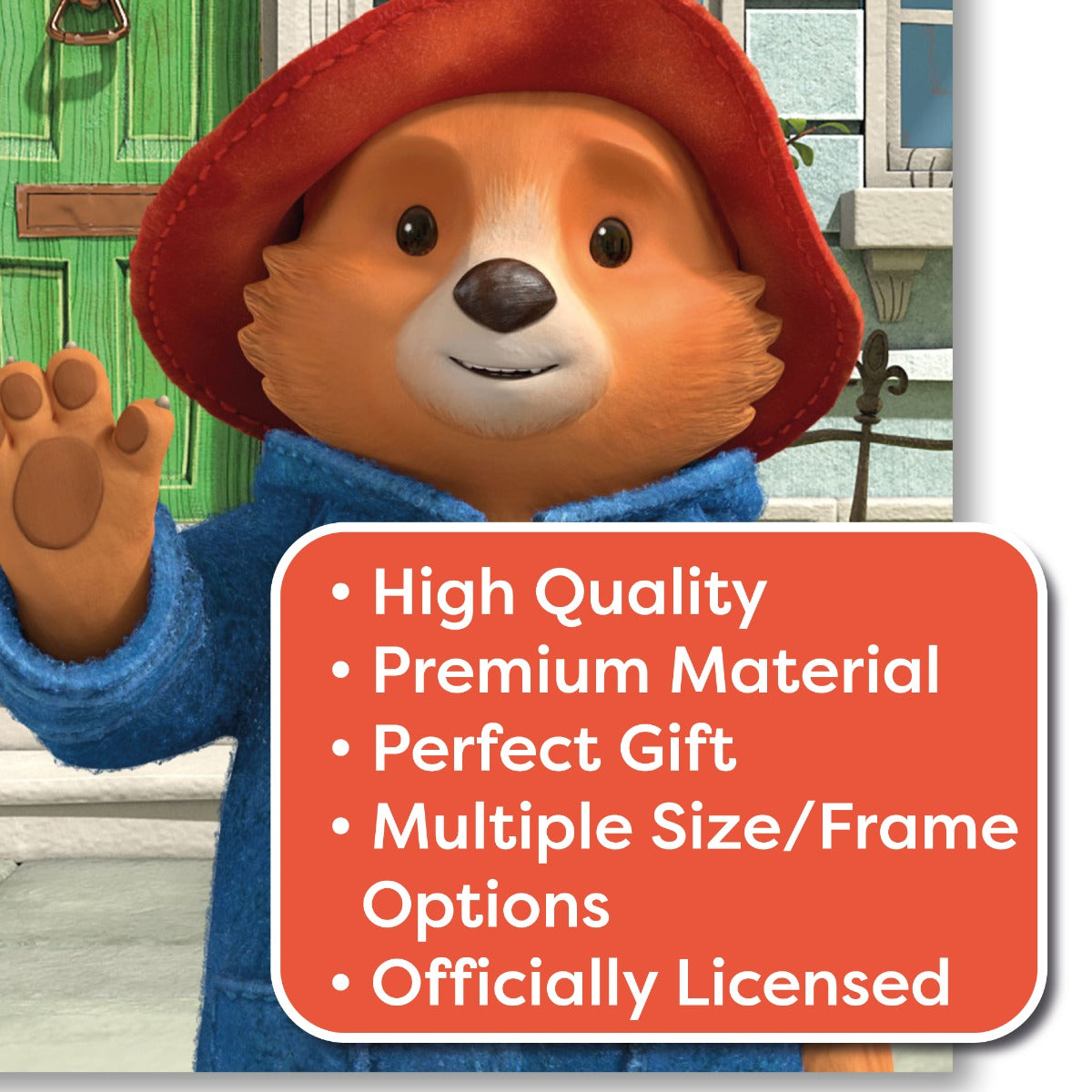 Paddington Bear TV Print - Outside Waving Print Wall Art