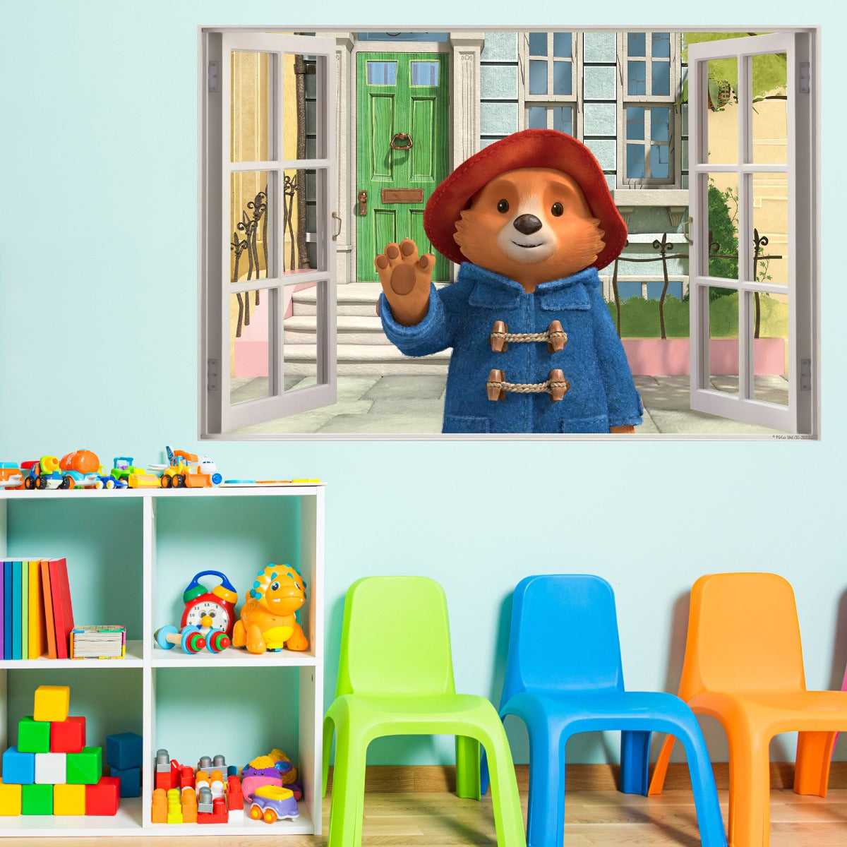 Paddington TV Wall Sticker - Waving Through Window
