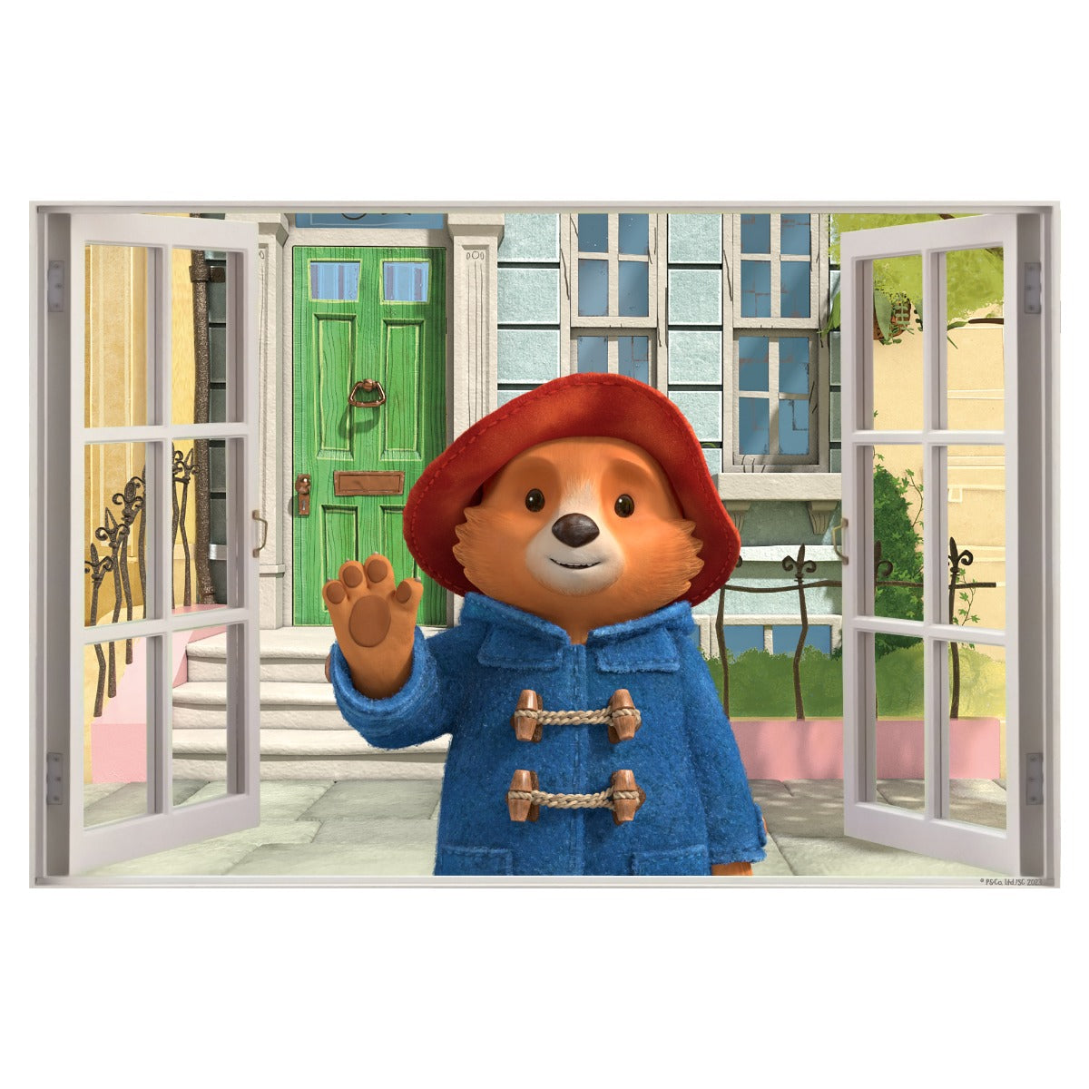 Paddington TV Wall Sticker - Waving Through Window