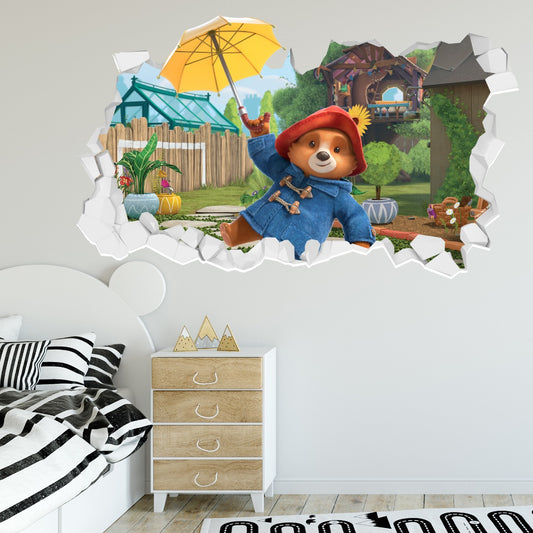 Paddington TV Wall Sticker - Umbrella Broken Wall