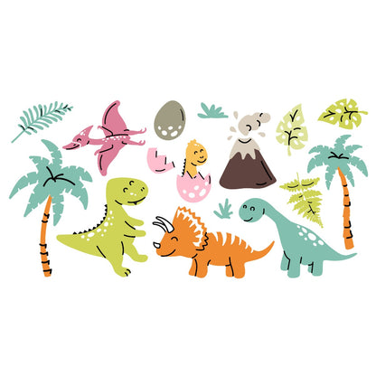 Dinosaur Wall Sticker - Kids Pastel Dinosaurs Wall Decal Set