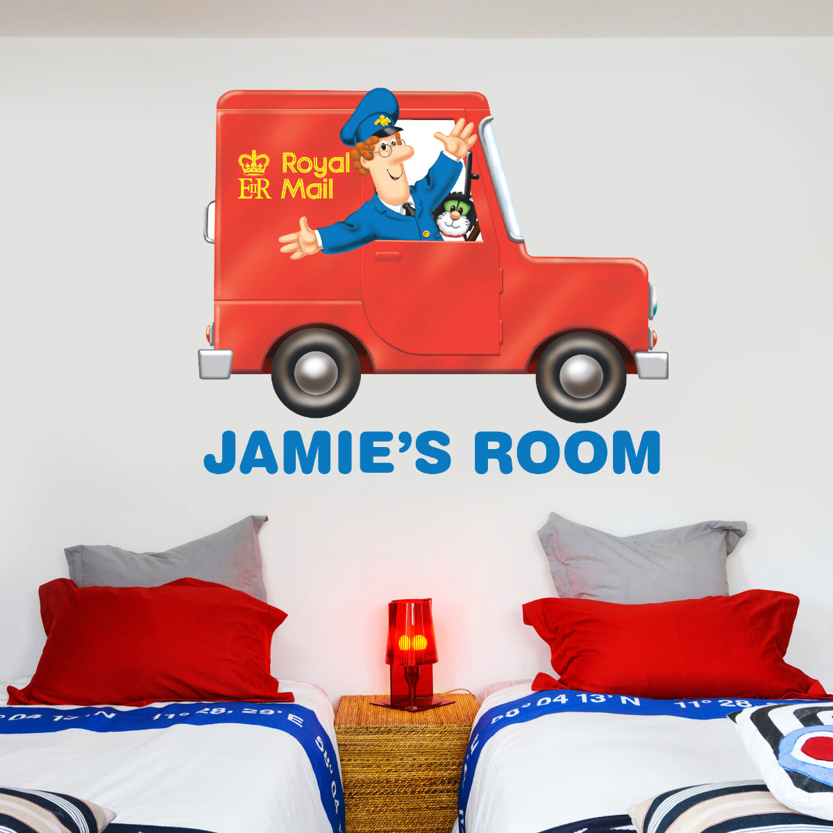 Postman Pat Van Personalised Name Wall Sticker