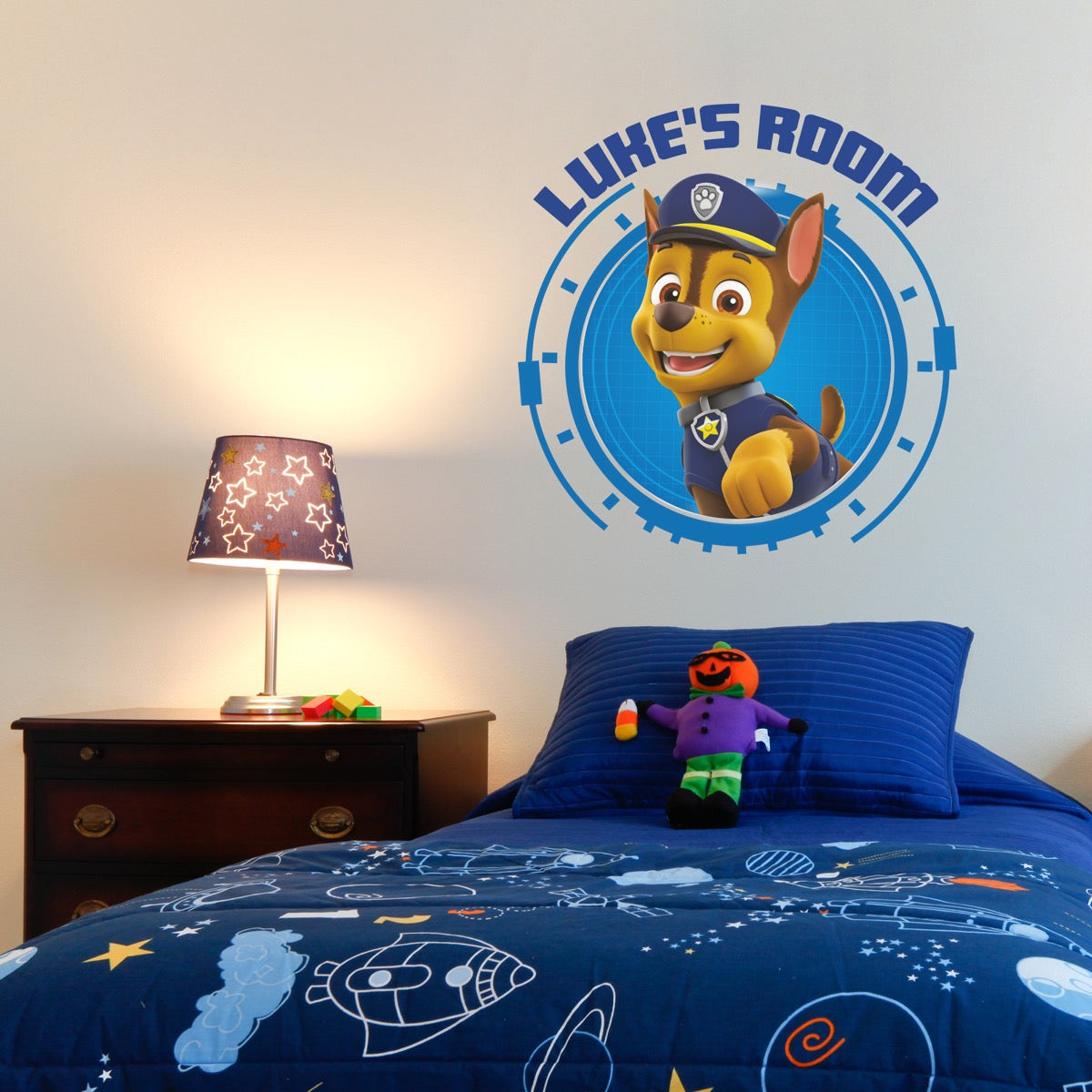 Paw Patrol Chase Personalised Wall Sticker