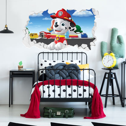 Paw Patrol Marshall Broken Wall Sticker