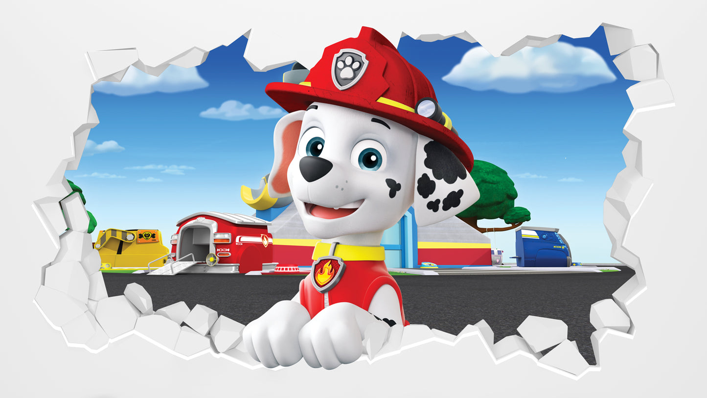 Paw Patrol Marshall Broken Wall Sticker