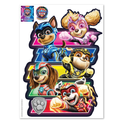 Paw Patrol The Mighty Movie Group Colour Panels Wall Sticker