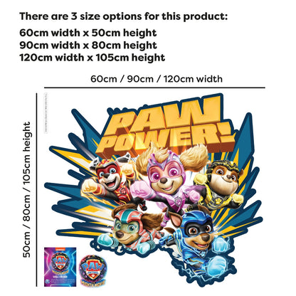 Paw Patrol The Mighty Movie Group Paw Power Wall Sticker